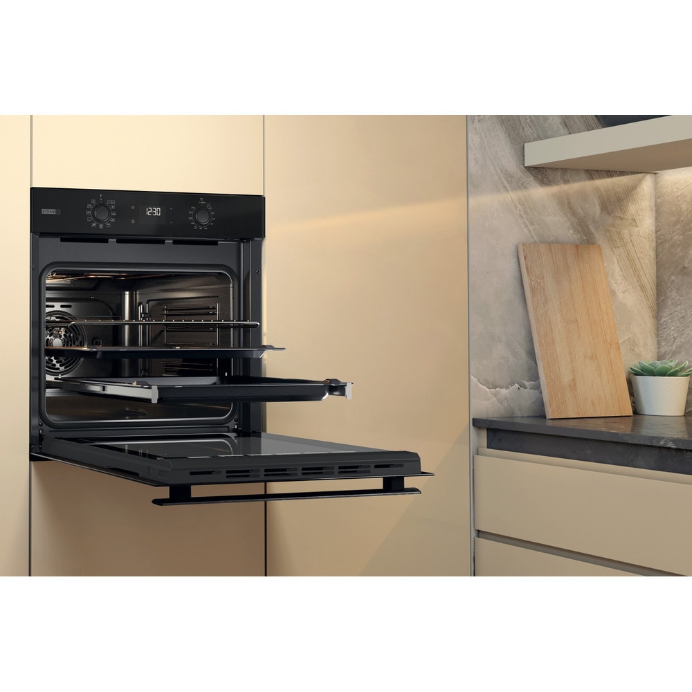 Cuptor incorporabil WHIRLPOOL OMSR58CU1SB, Electric, Gatire cu abur, Autocuratare catalitica, 71 l, Clasa A+, negru