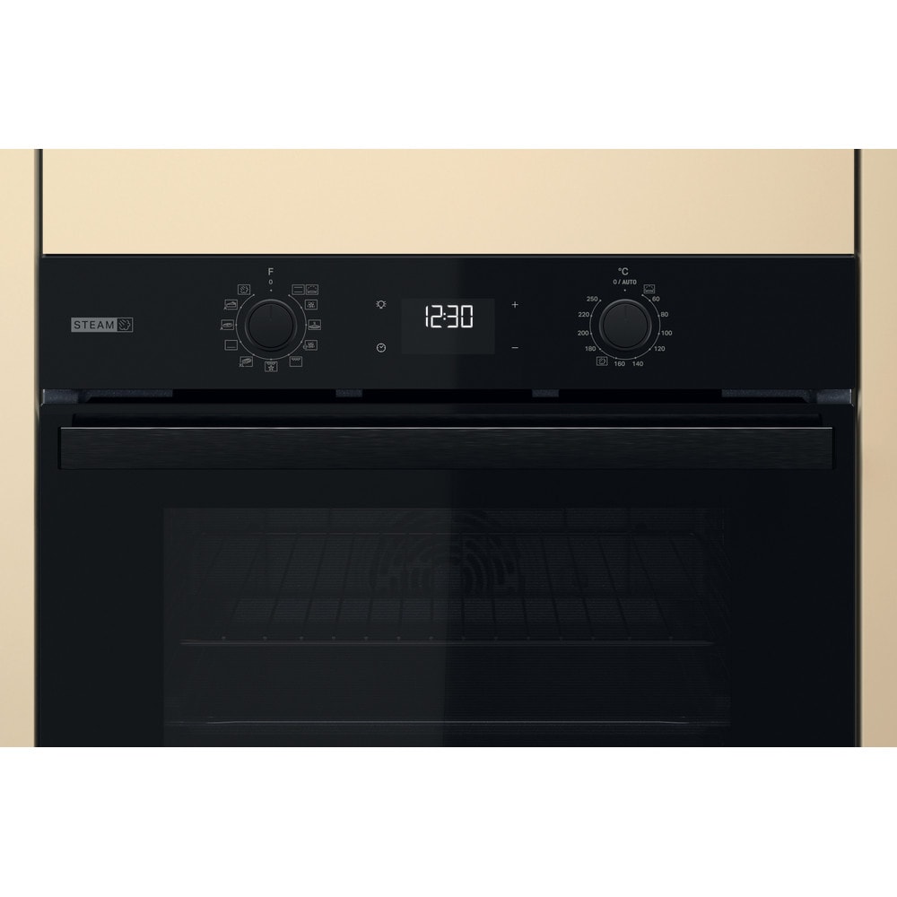 Cuptor incorporabil WHIRLPOOL OMSR58CU1SB, Electric, Gatire cu abur, Autocuratare catalitica, 71 l, Clasa A+, negru