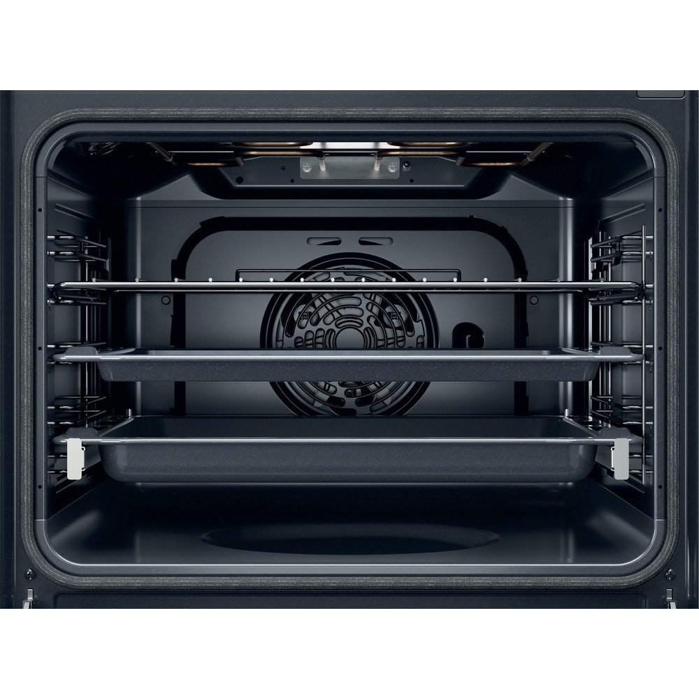 Cuptor incorporabil WHIRLPOOL OMSR58RU1SB, Electric, Gatire cu abur, Autocuratare pirolitica + hidrolitica, 71 l, Clasa A+, negru