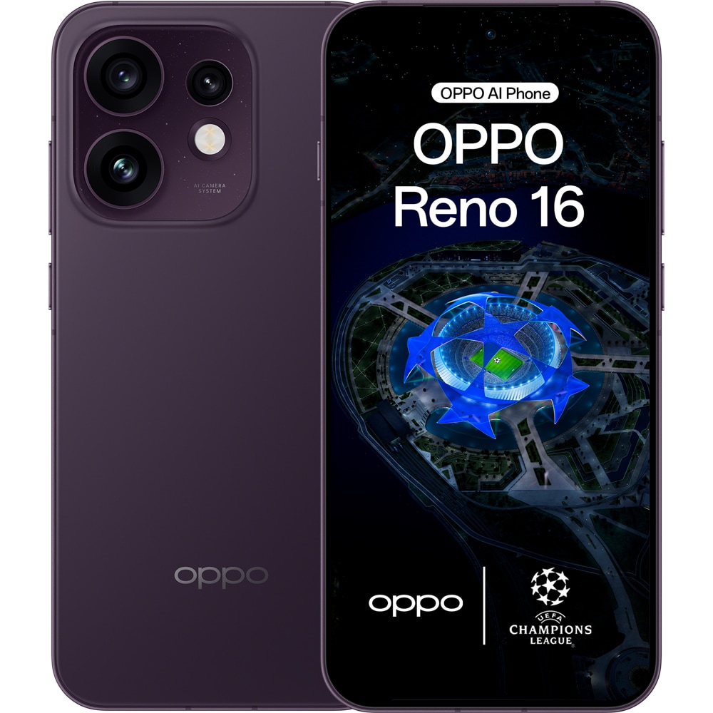 Telefon OPPO Reno 16 5G, 512GB, 8GB RAM, Dual SIM, Purple Black