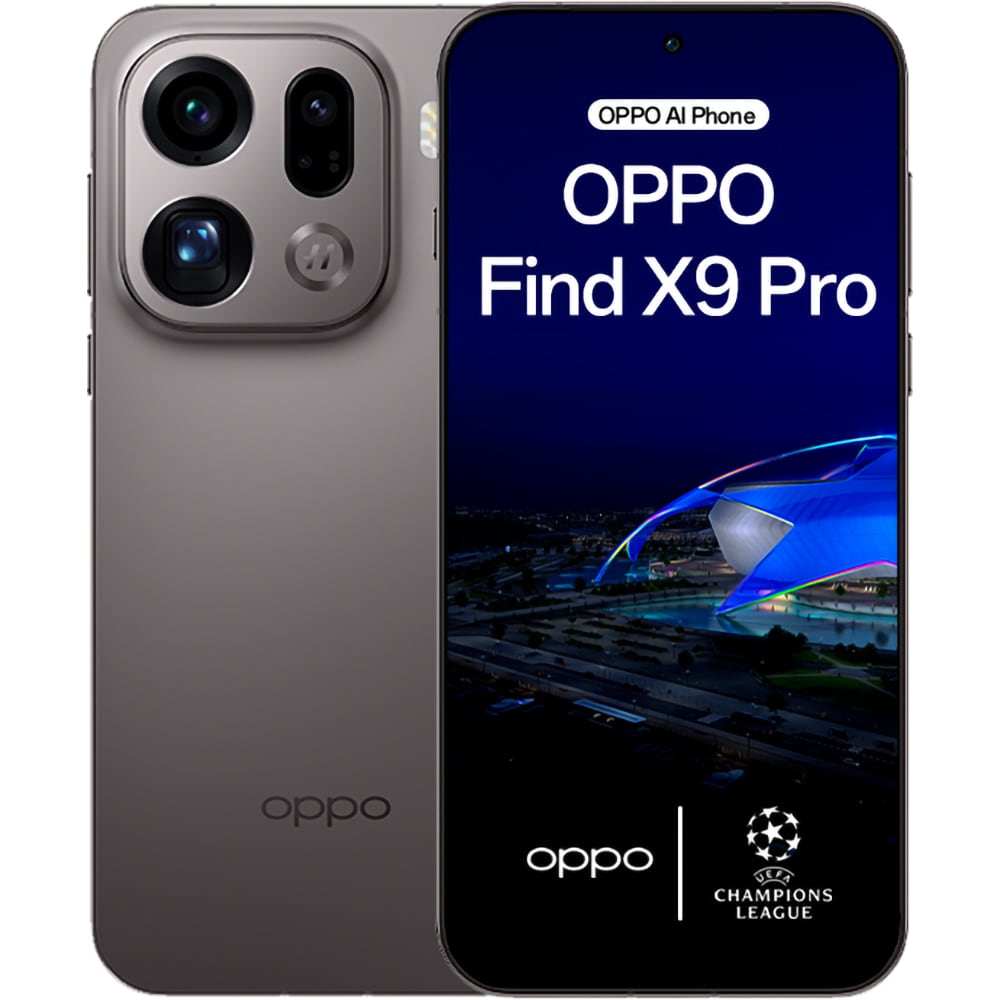 Telefon OPPO Find X9 Pro, 512GB, 16GB RAM, Dual SIM, Titanium Charcoal