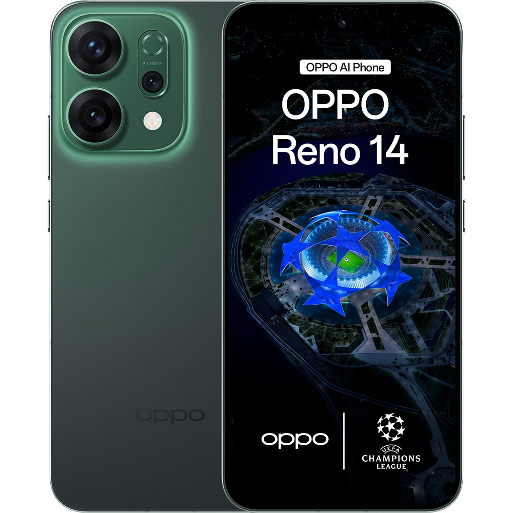 Telefon OPPO Reno 14 5G, 512GB, 12GB RAM, Dual SIM, Luminous Green