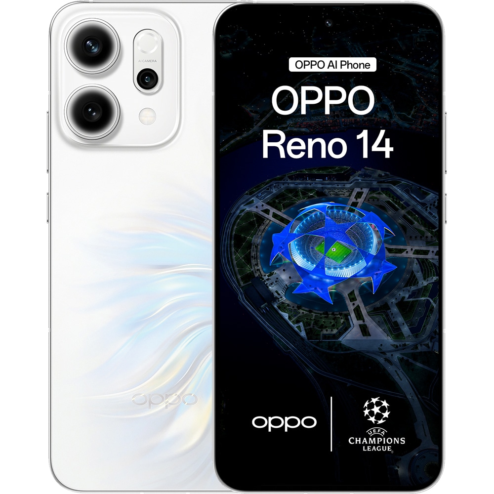 Telefon OPPO Reno 14 5G, 512GB, 12GB RAM, Dual SIM, Opal White