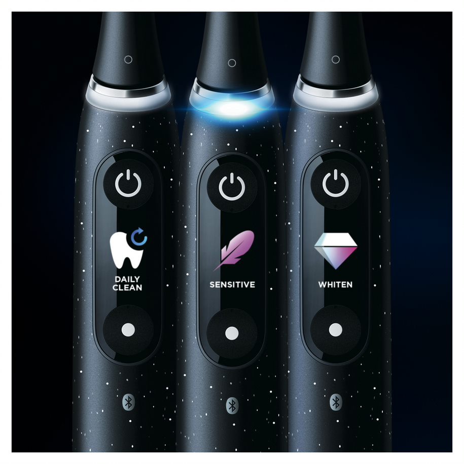 Periuta de dinti electrica ORAL-B iO10, Bluetooth, Curatare 3D, Inteligenta artificiala, 7 programe, 1 capat, negru