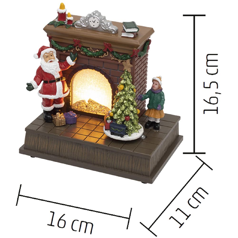 Diorama semineu HOME DRM14, 1.5V, iluminare alb cald