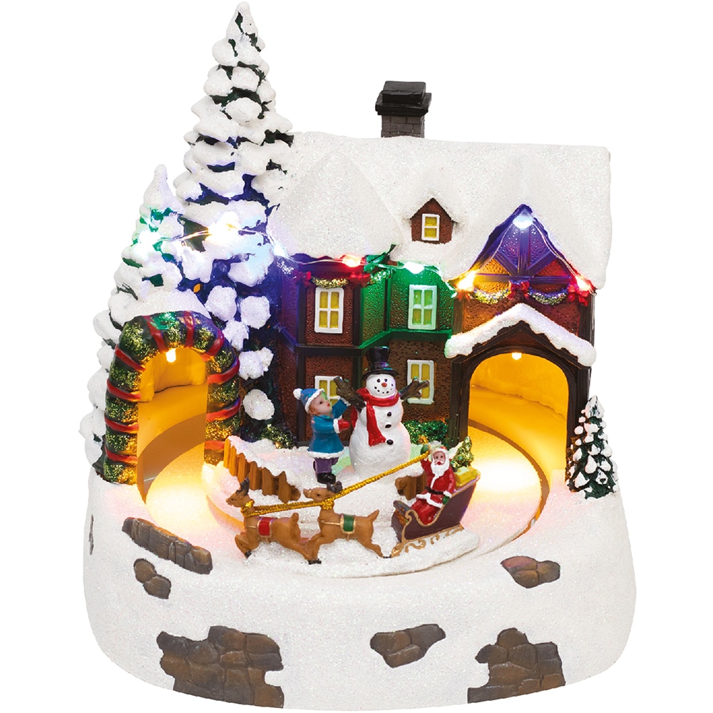 Diorama casa cu zapada HOME DRM15, 1.5V, iluminare color