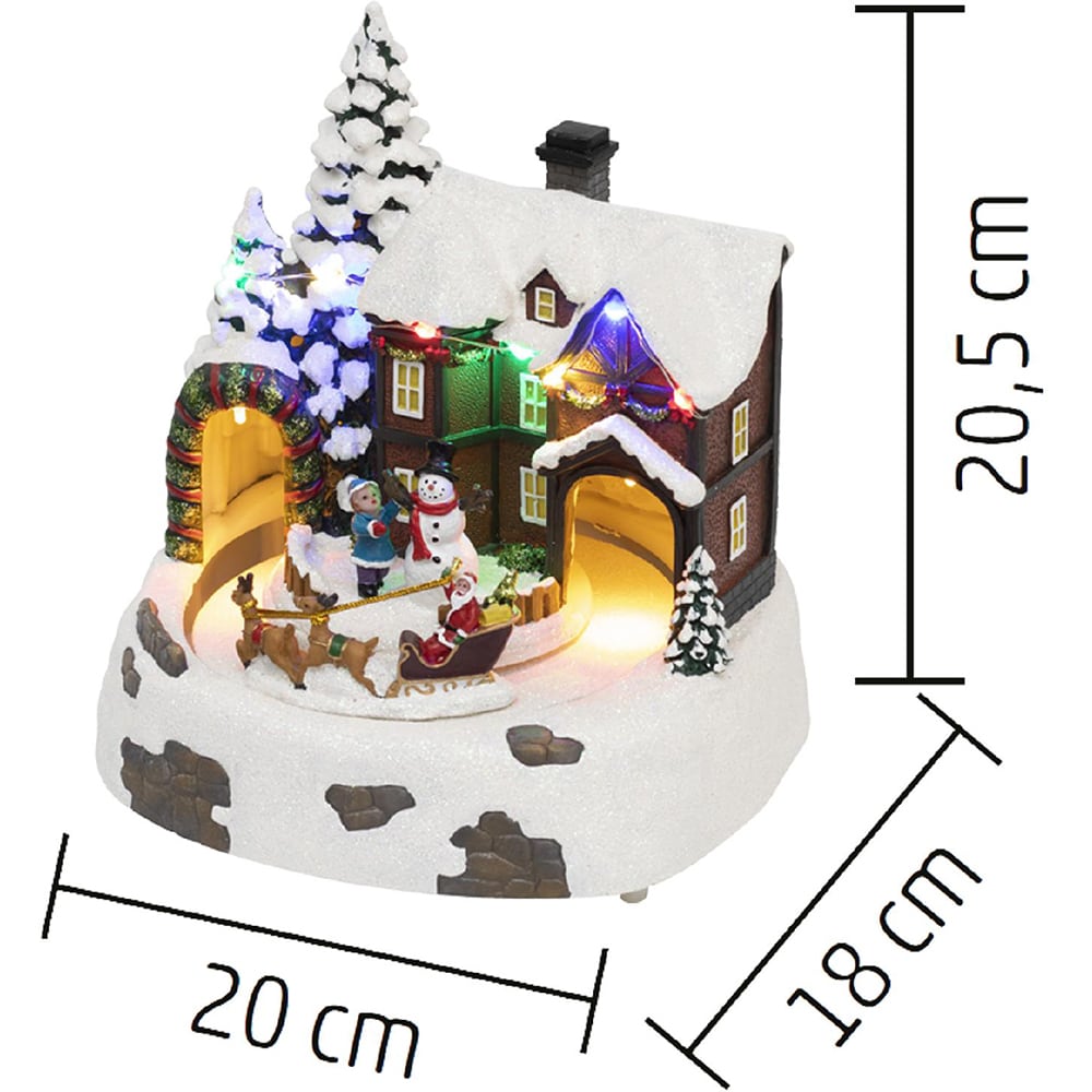 Diorama casa cu zapada HOME DRM15, 1.5V, iluminare color