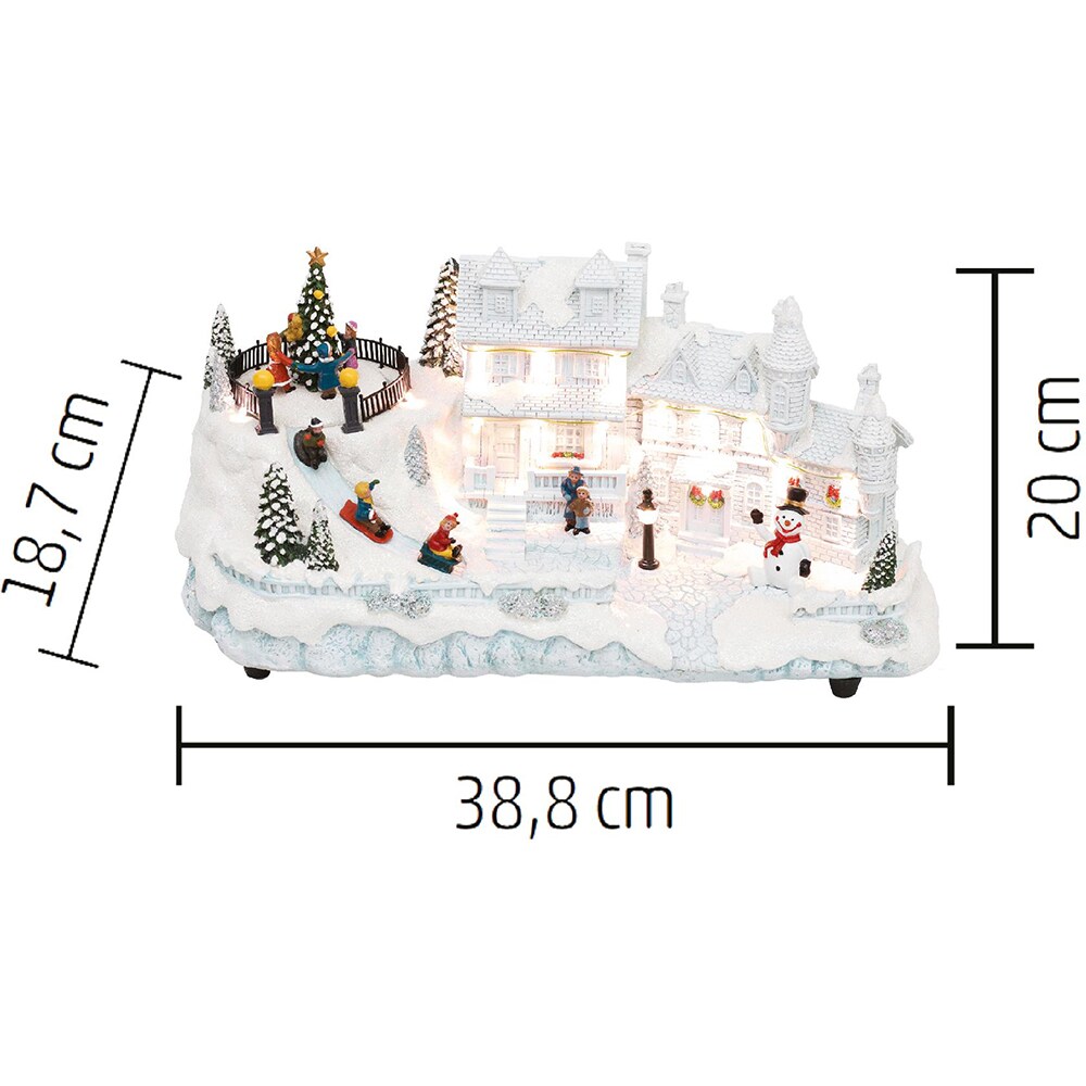 Diorama casa alba HOME DRM16, 230V, lumina LED alba