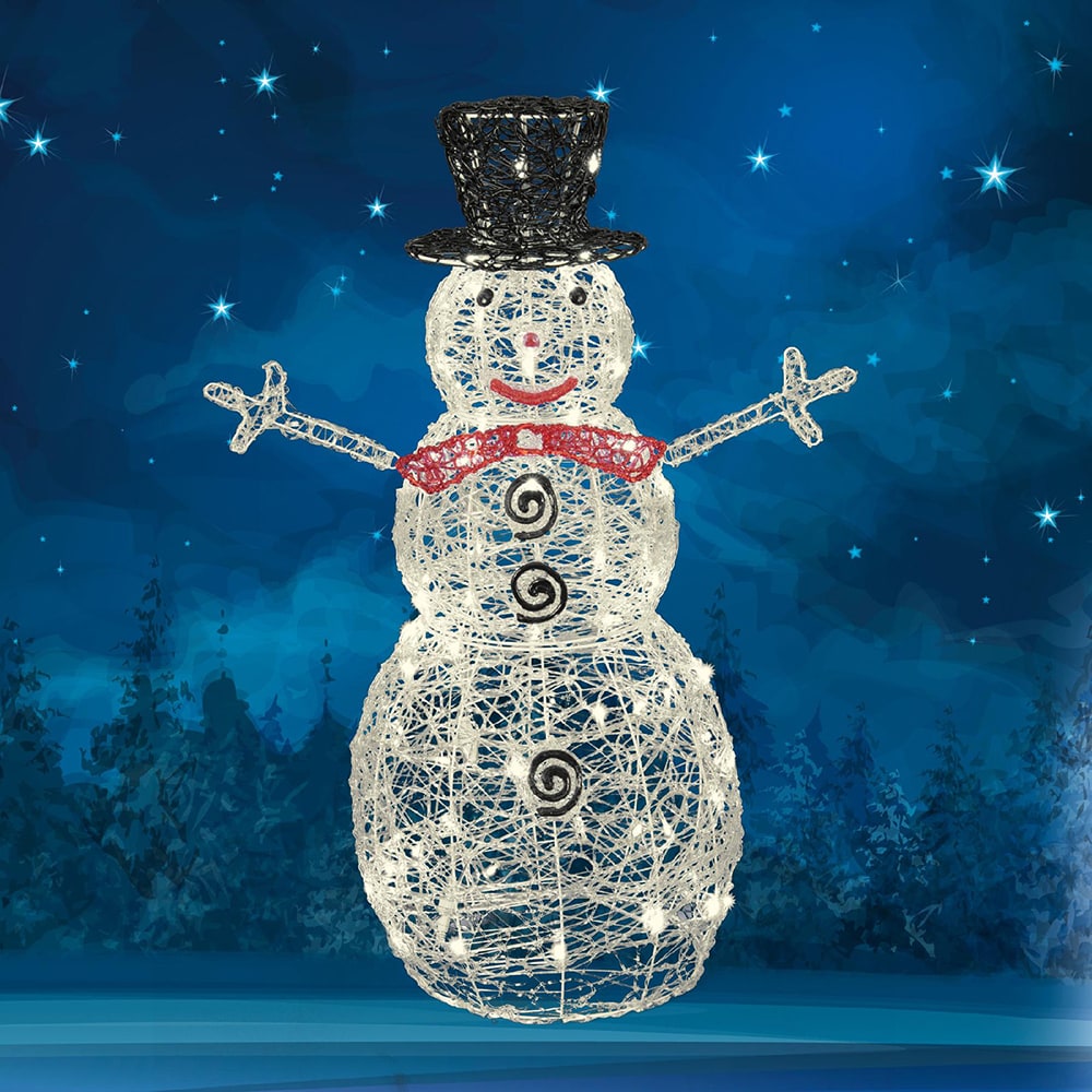 Figurina om de zapada cu LED HOME KDA 9, 90 cm, alb