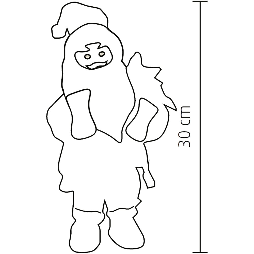 Figurina Mos Craciun care danseaza si canta HOME KDD 31, 30cm, alb