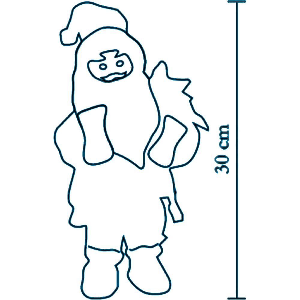 Figurina Mos Craciun care danseaza si canta HOME KDD 32, 30cm, rosu