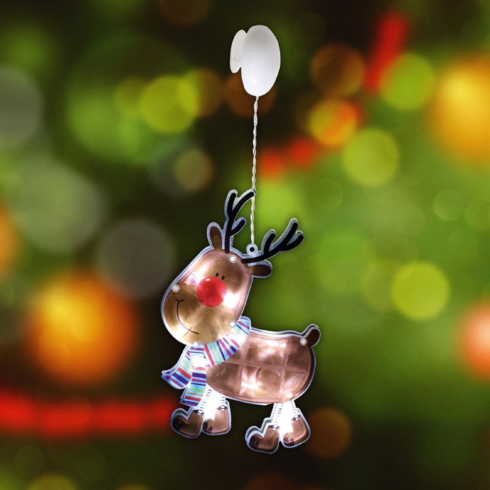 Decor fereastra HOME KID 311, autoadeziv, LED, maro