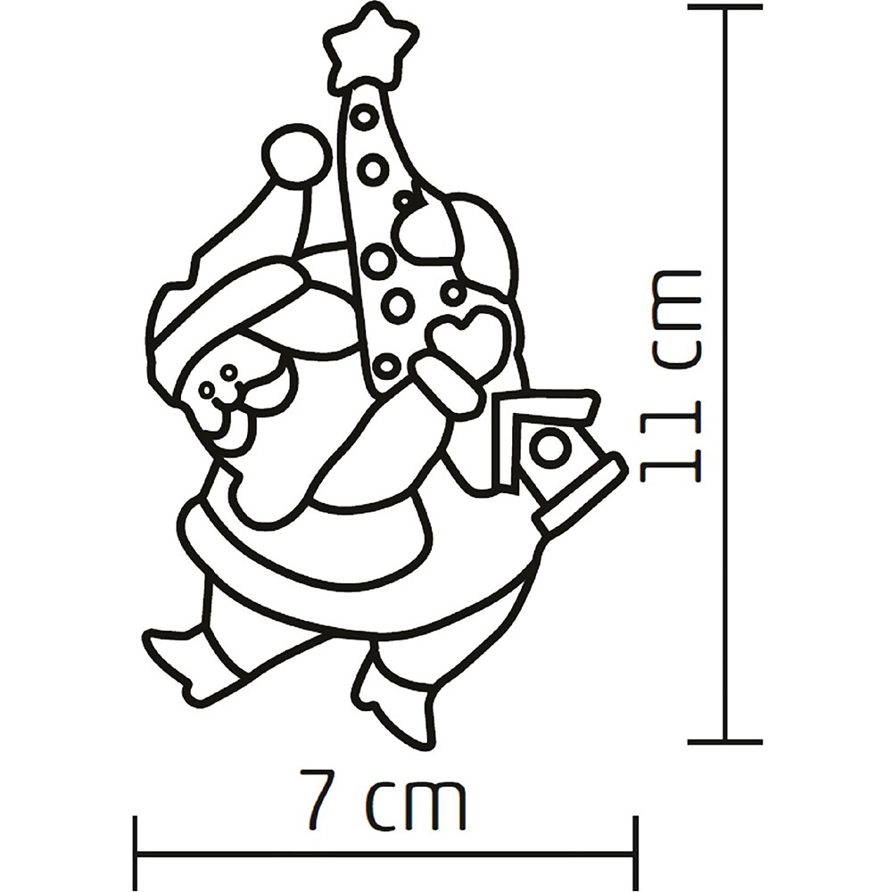 Decor fereastra HOME KID 323, autoadeziv, LED, rosu