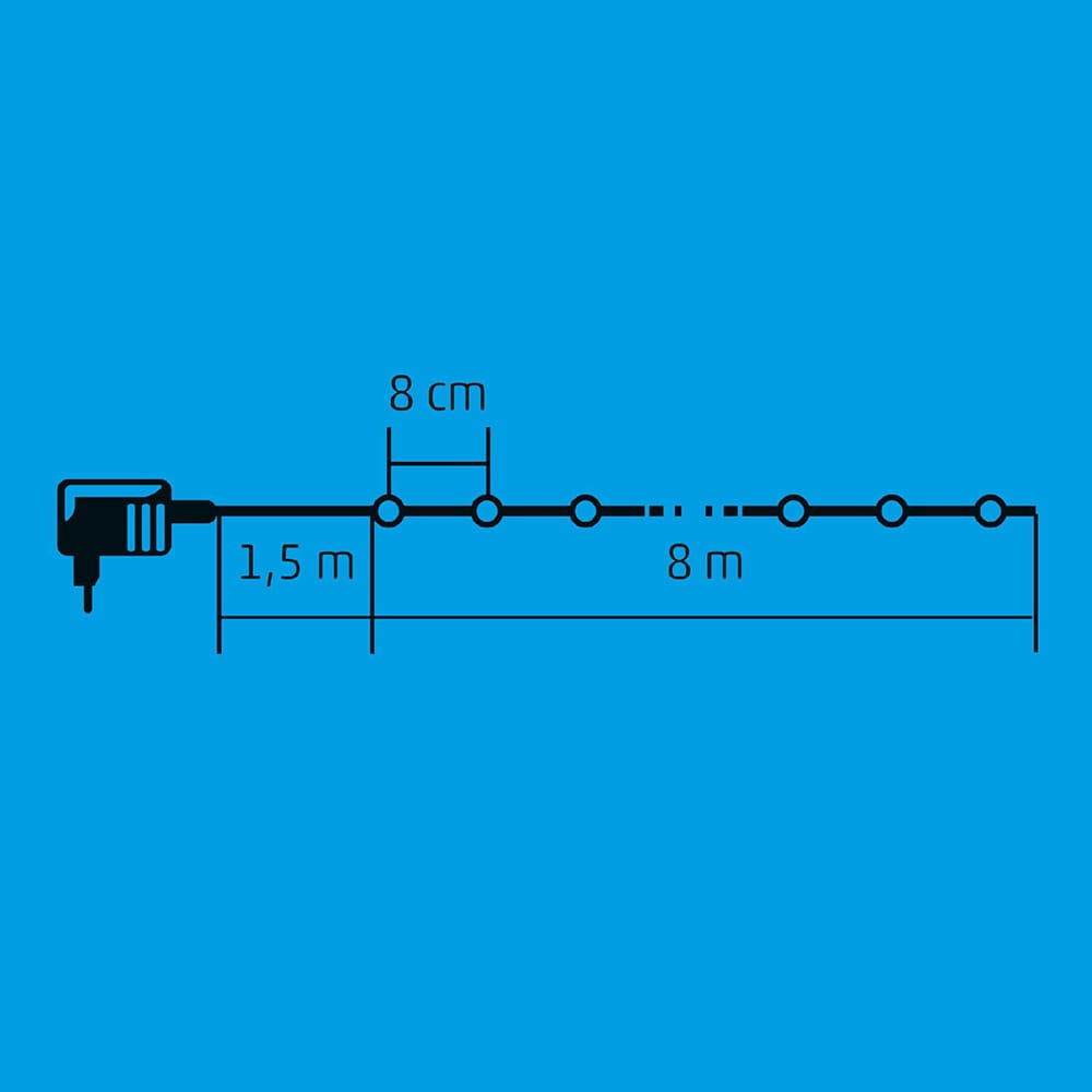 Ghirlanda luminoasa HOME KII 100B/M, 100 led-uri, 8m, iluminare color