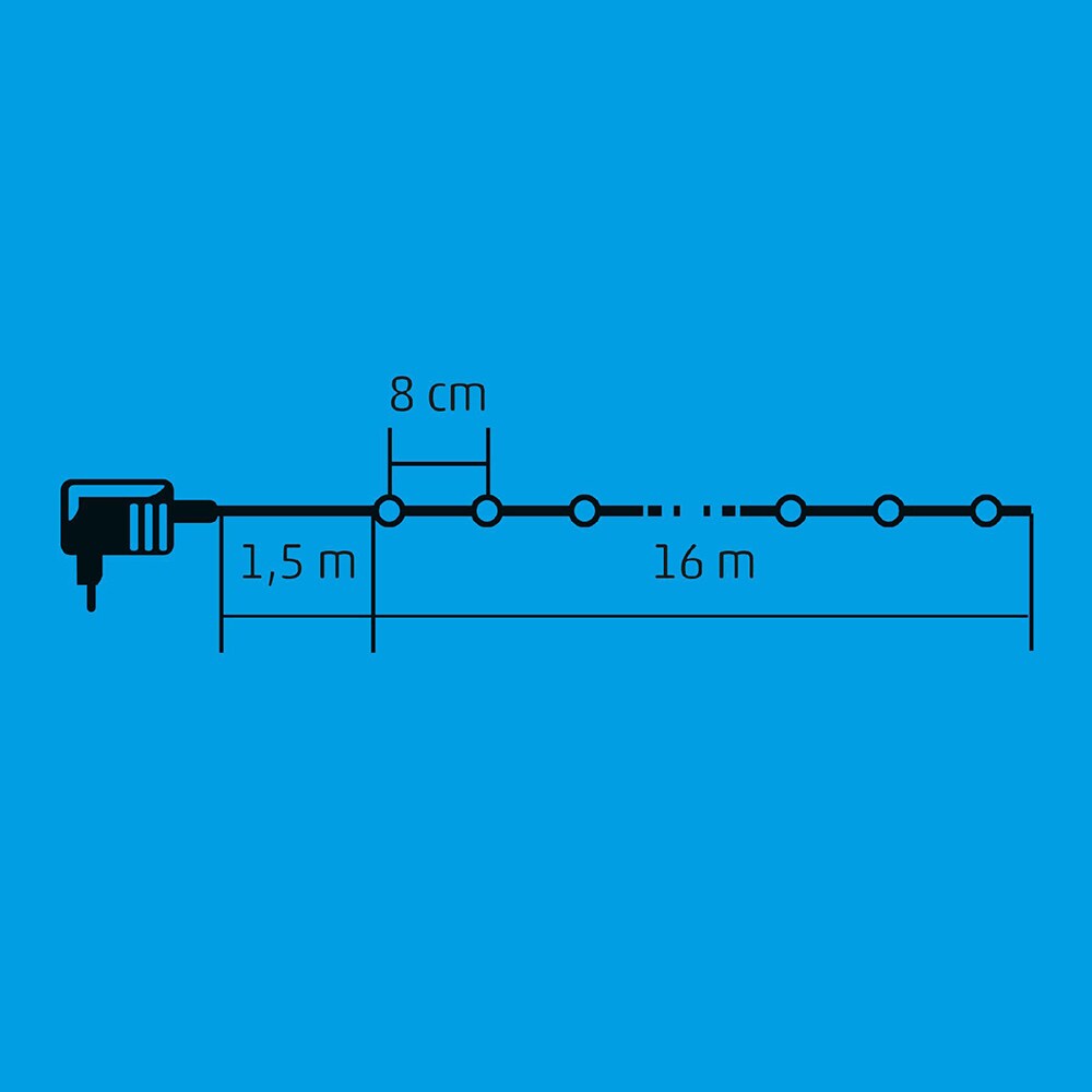 Ghirlanda luminoasa HOME KII 200B/M, 200 led-uri, 16m, iluminare color