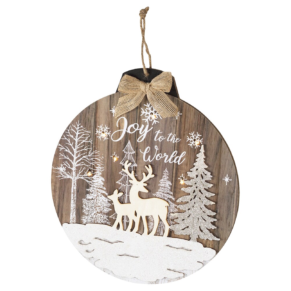 Decor fereastra/usa HOME KLW 32, lemn, LED, maro