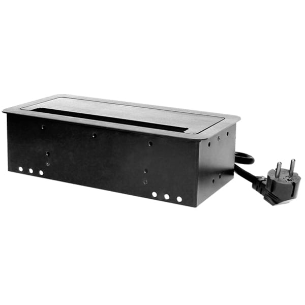 Prelungitor ORNO OR-AE-13125/B(GS), 2 prize, 2 x USB, 1.5m, montaj incastrabil, negru