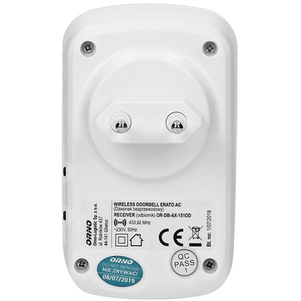 Sonerie Wireless ORNO OR-DB-AX-151,100m, alb
