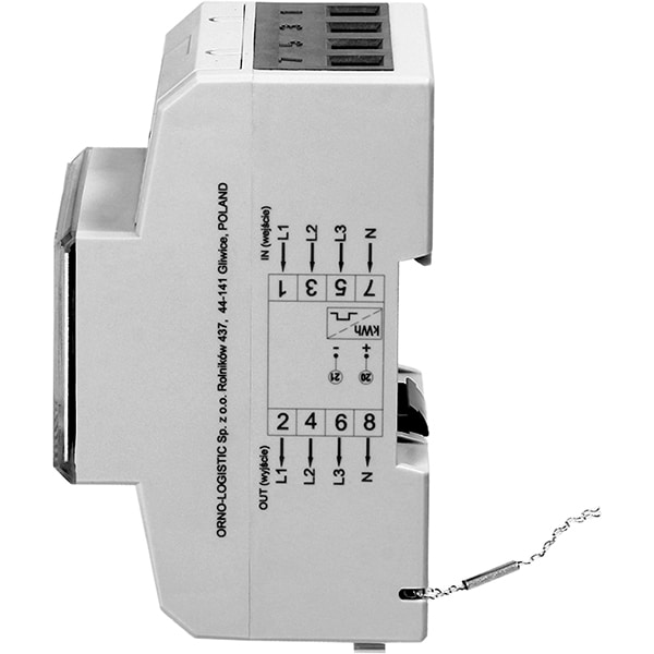 Contor trifazat ORNO OR-WE-520, 80A, 230V, IP20, alb