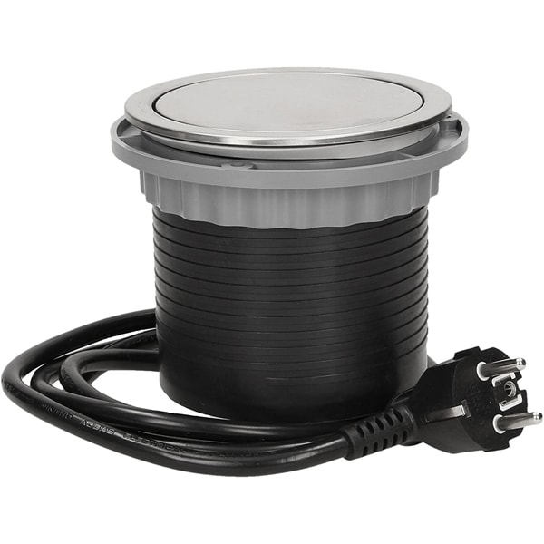 Prelungitor ORNO OR-AE-1381(GS), 3 prize, 2 x USB, 1.5m, montaj incastrabil, negru