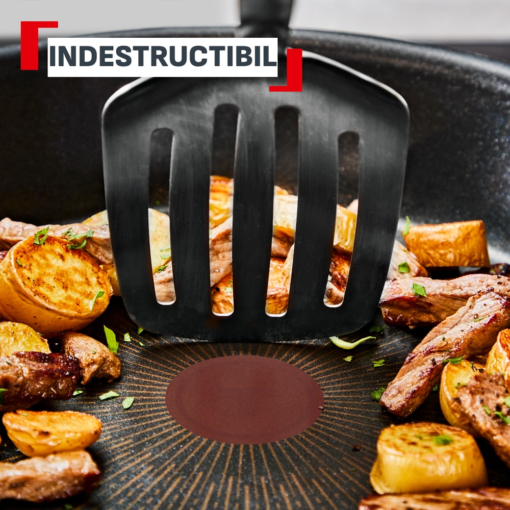 Tigaie TEFAL Ingenio Excellence+ P0000424, 24 cm, aluminiu, negru