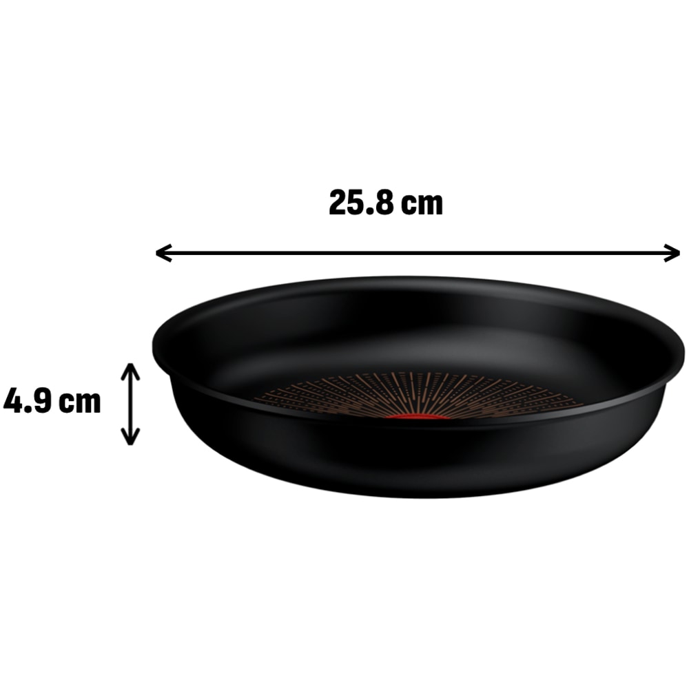 Tigaie TEFAL Ingenio Excellence P0000424, aluminiu, 24cm, negru