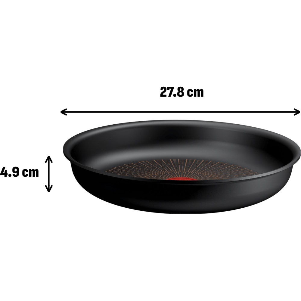 Tigaie TEFAL Ingenio Excellence P0000524, aluminiu, 26cm, negru