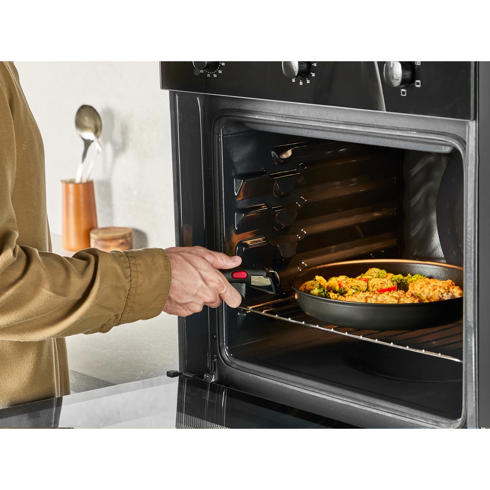Set vase TEFAL Ingenio Excellence P0009553, 3 piese, 24-28cm, aluminiu, negru