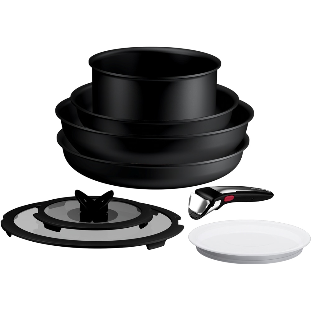 Set vase TEFAL Ingenio Excellence P0009953, 8 piese, negru