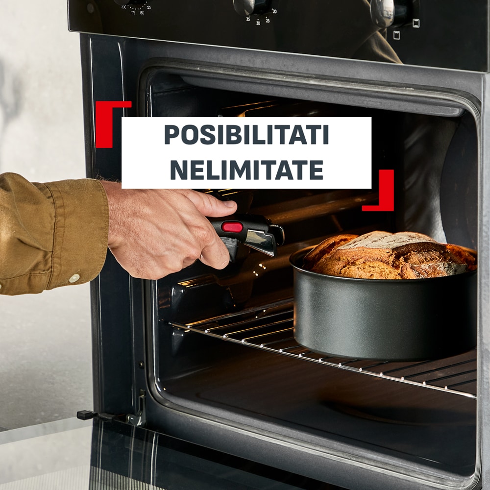 Set vase TEFAL Ingenio Excellence+ P0079002, 4 piese, 16-20 cm, aluminiu, negru