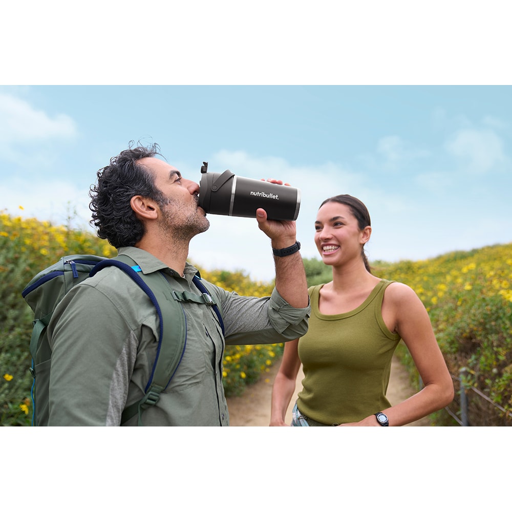 Blender portabil NUTRIBULLET NBP016B, 0.59l, 1 treapta viteza, USB-C, negru-argintiu