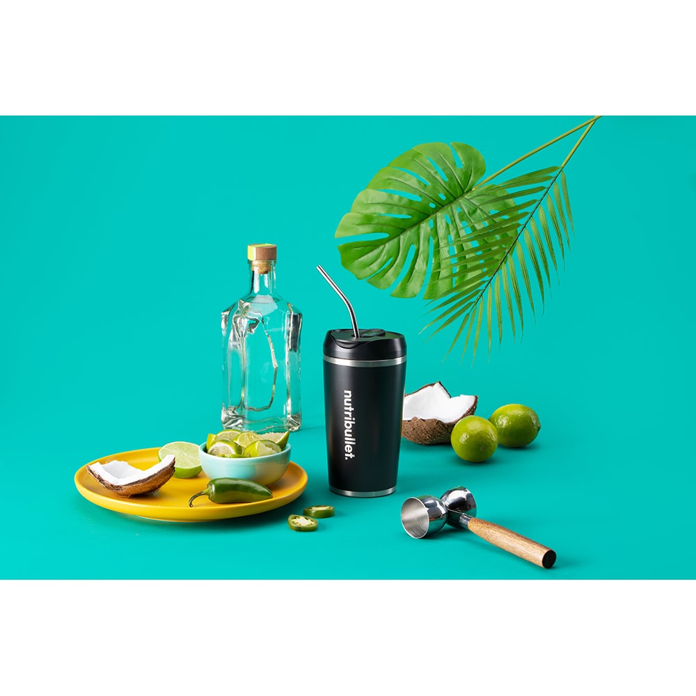 Blender portabil NUTRIBULLET NBP016B, 0.59l, 1 treapta viteza, USB-C, negru-argintiu