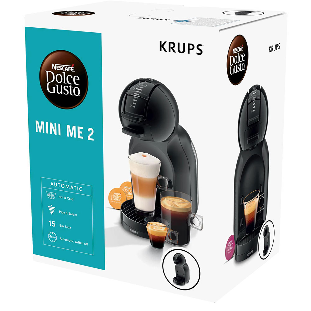 Espressor cu capsule KRUPS Dolce Gusto Mini Me KP1438F0, 0.8l, 1600W, 15 bar, negru
