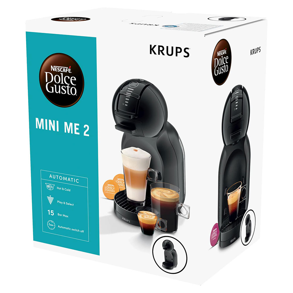 Espressor cu capsule KRUPS Dolce Gusto Mini Me KP143GF0, 0.8l, 1600W, 15 bar, gri