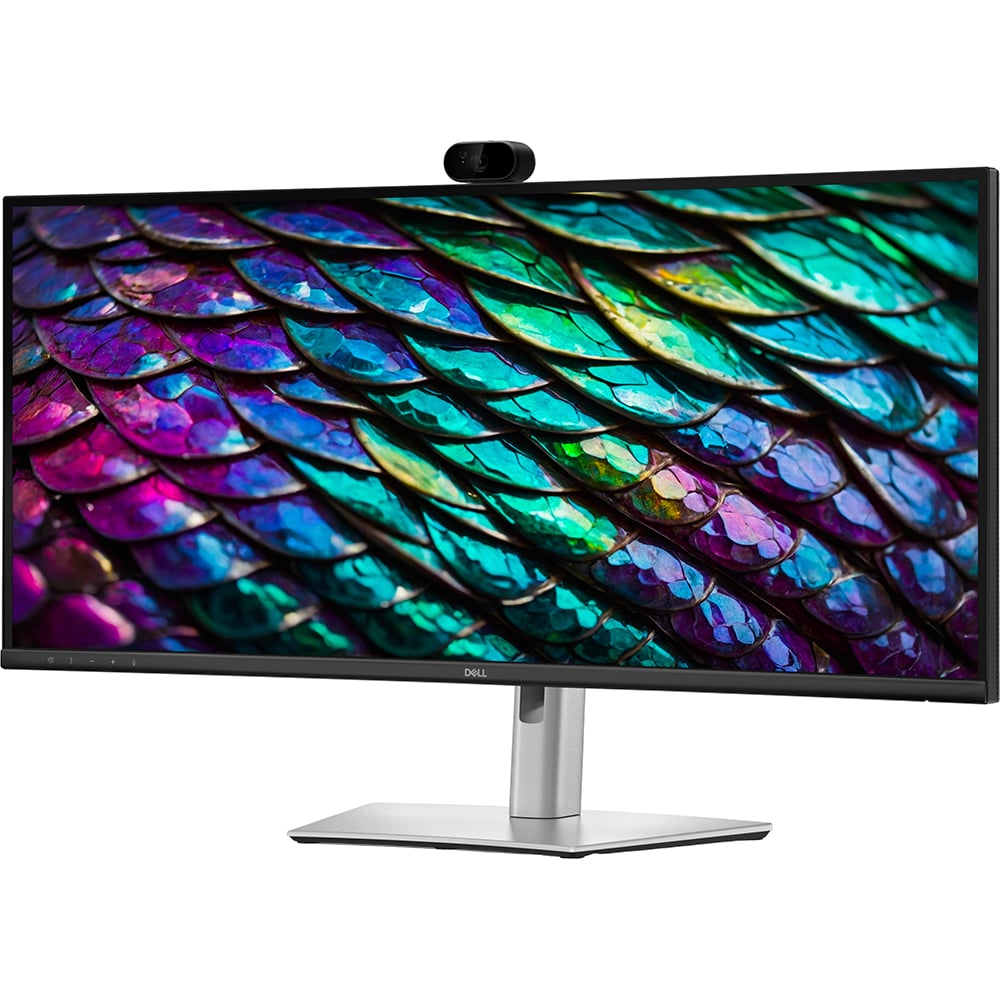 Monitor curbat LED IPS DELL P3426WEB, 34", UWQHD, 100Hz, webcam, boxe, pivot, negru