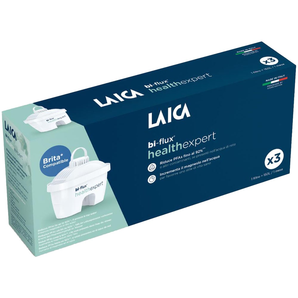Set filtre LAICA Bi-Flux HealthExpert P3MEU00, 3 buc, alb