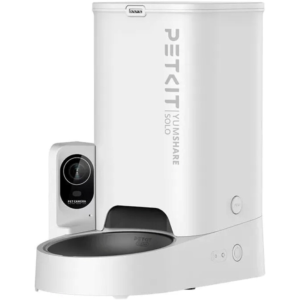 Hranitor automat animale de companie PETKIT Yumshare Solo, Camera Full HD, 3 l, alb