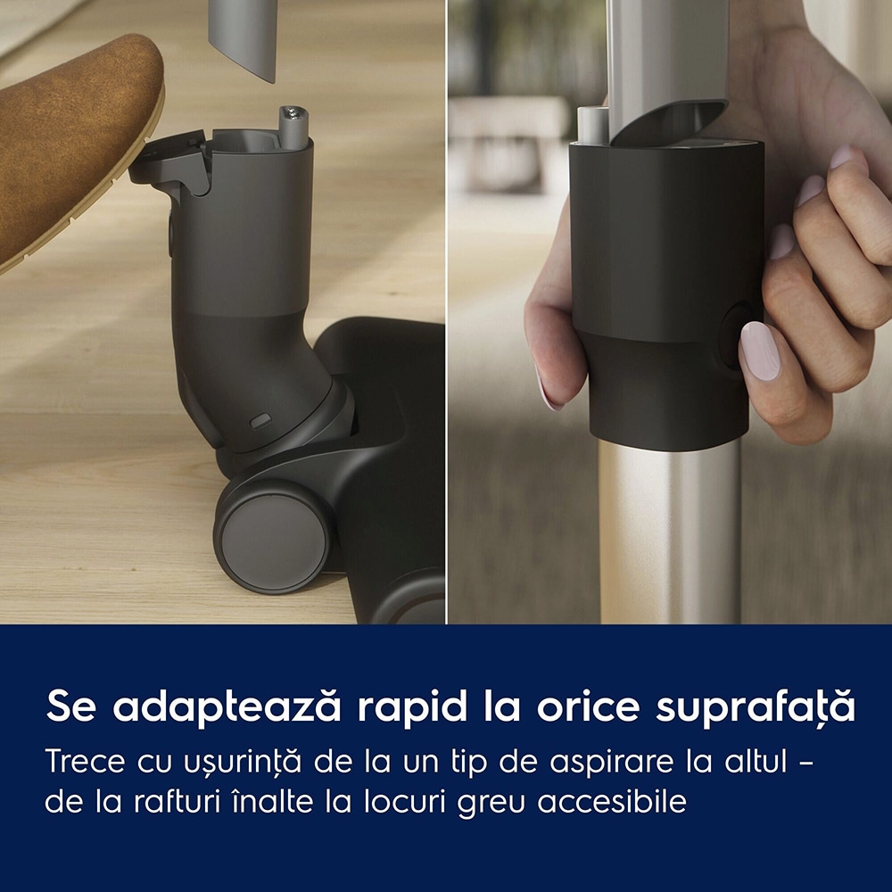 Aspirator vertical ELECTROLUX Seria 600 EP61H21WET, 0.5l, 21.6V, autonomie max 50 min, albastru inchis-negru