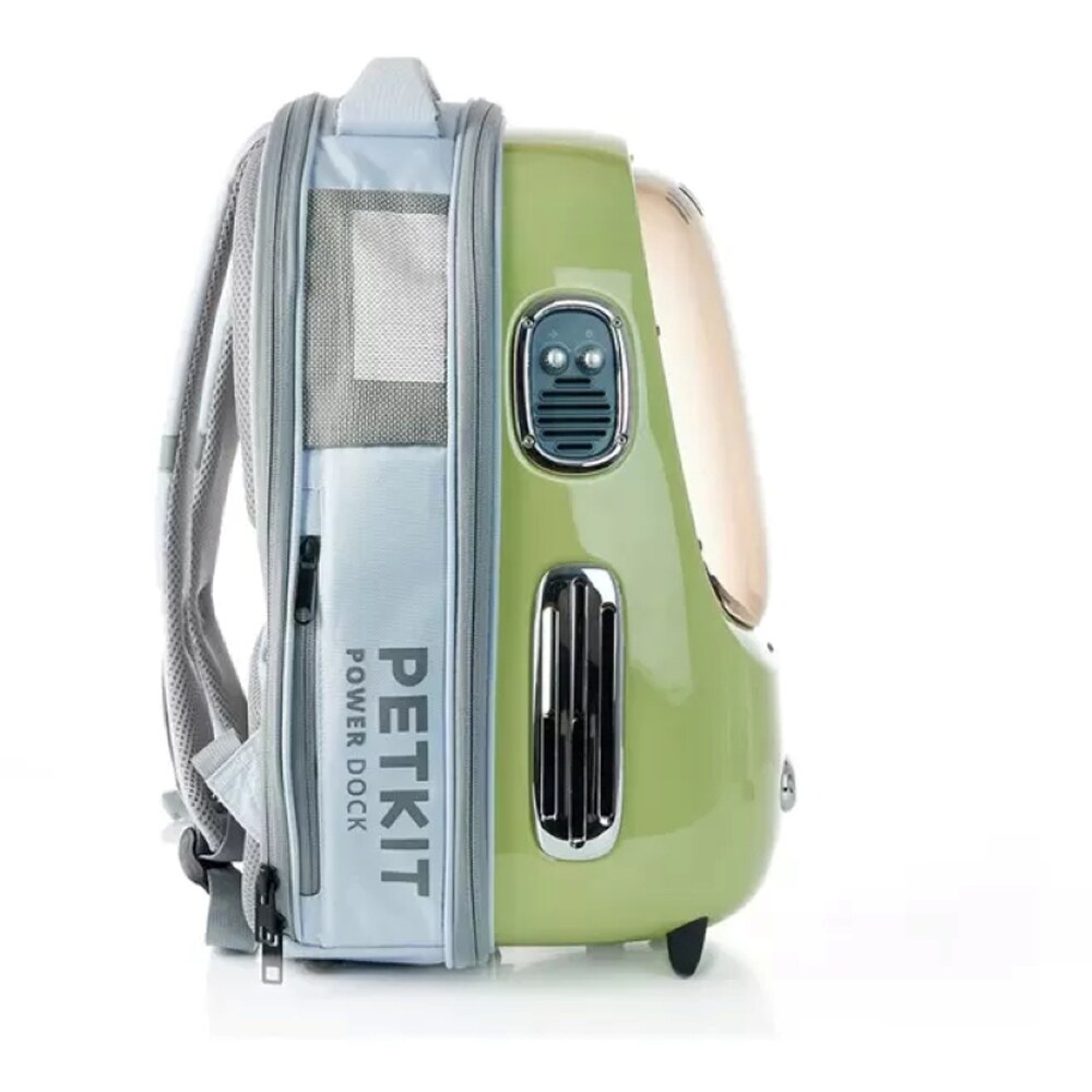Rucsac transport animale de companie PETKIT Cat Travel 2, Hublou, plastic, 33 x 30 x 45 cm, verde
