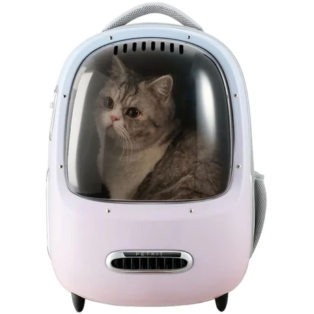 Rucsac transport animale de companie PETKIT Cat Travel 2, Hublou, plastic, 33 x 30 x 45 cm, roz