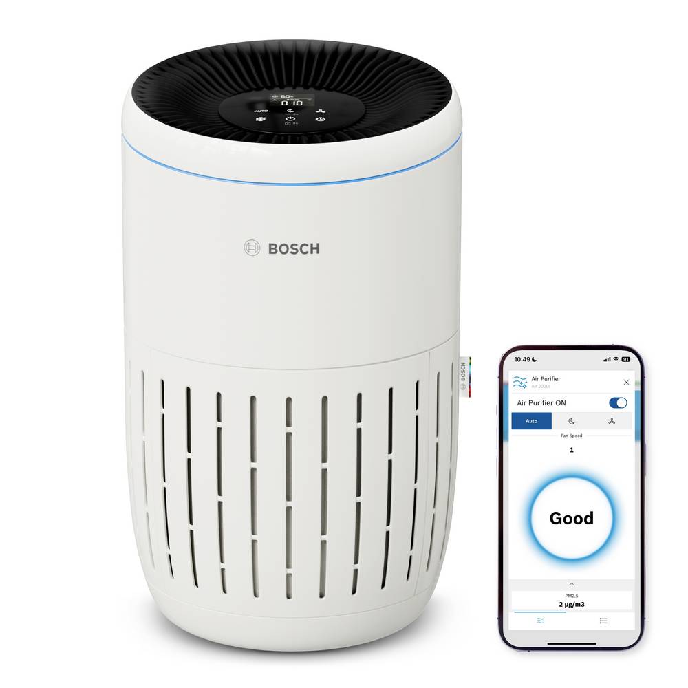 Purificator aer BOSCH AIR2000I, WiFi, HEPA, 3 trepte de viteza, alb