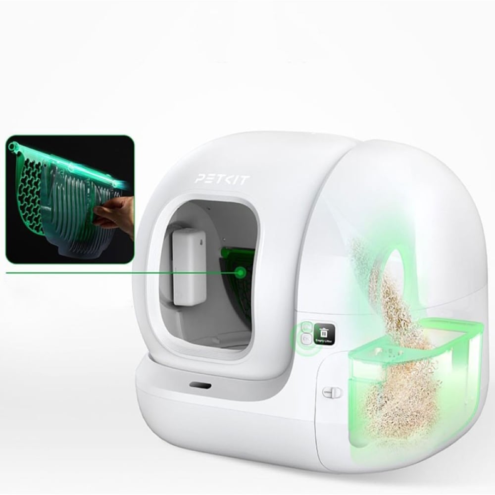 Set accesorii curatare litiera PETKIT Magnetic, plastic, 44 x 21 x 5 cm, verde