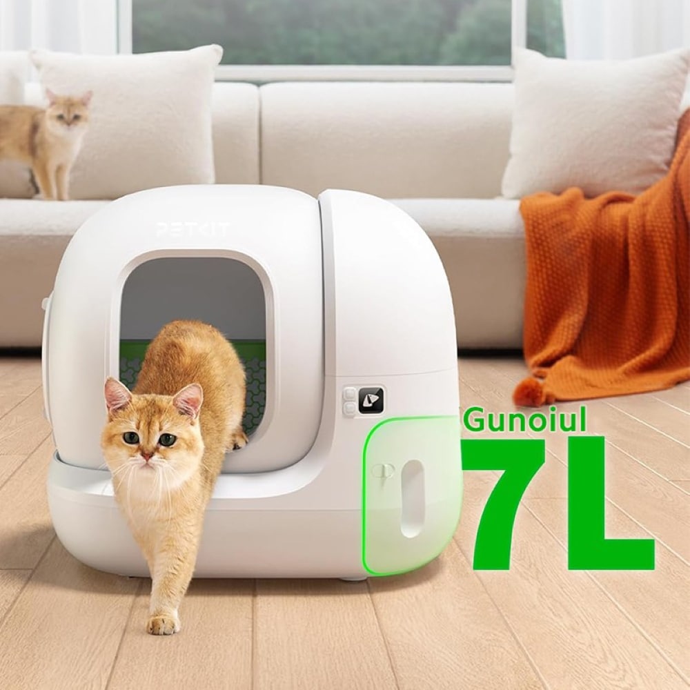 Litiera acoperita PETKIT Pura Max 2, Smart, ABS, 65 x 56 x 63 cm, alb