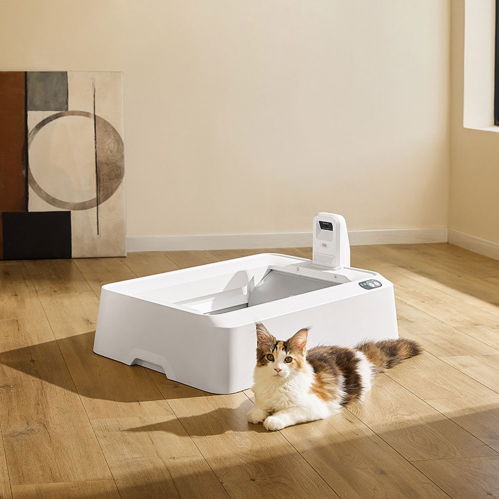 Litiera descoperita PETKIT T7 Purobot Crystal Duo, Smart, ABS, 82 x 51 x 33.5 cm, alb