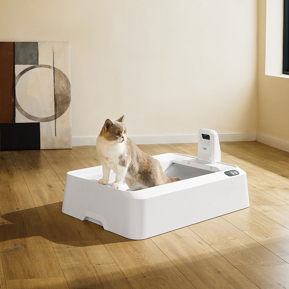 Litiera descoperita PETKIT T7 Purobot Crystal Duo, Smart, ABS, 82 x 51 x 33.5 cm, alb