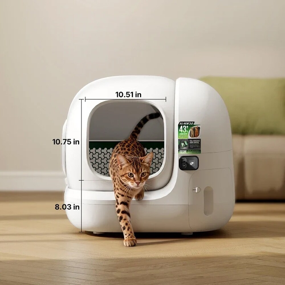 Litiera automata PETKIT Max 3, PP, 62 x 53.8 x 55.2 cm, alb