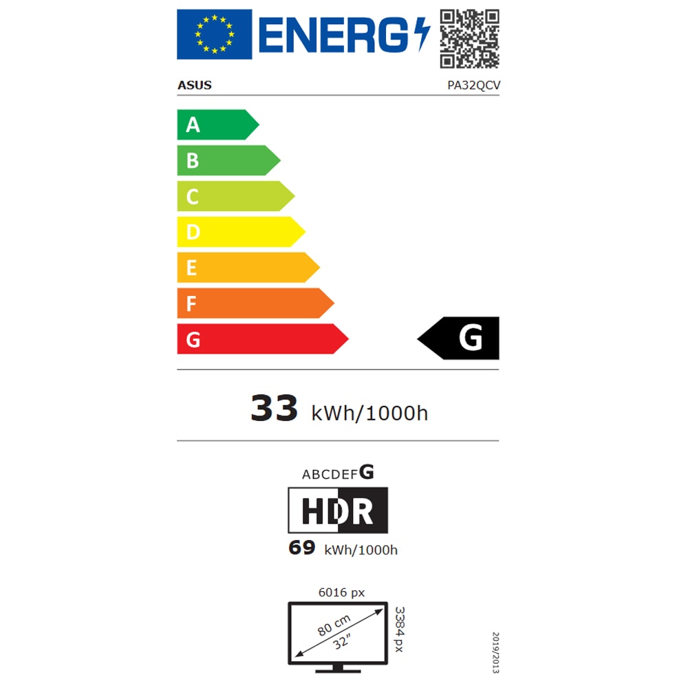 Monitor LED IPS ASUS ProArt Display PA32QCV, 31.5", 6K, 60Hz, Thunderbolt 4, VESA DisplayHDR 600, negru