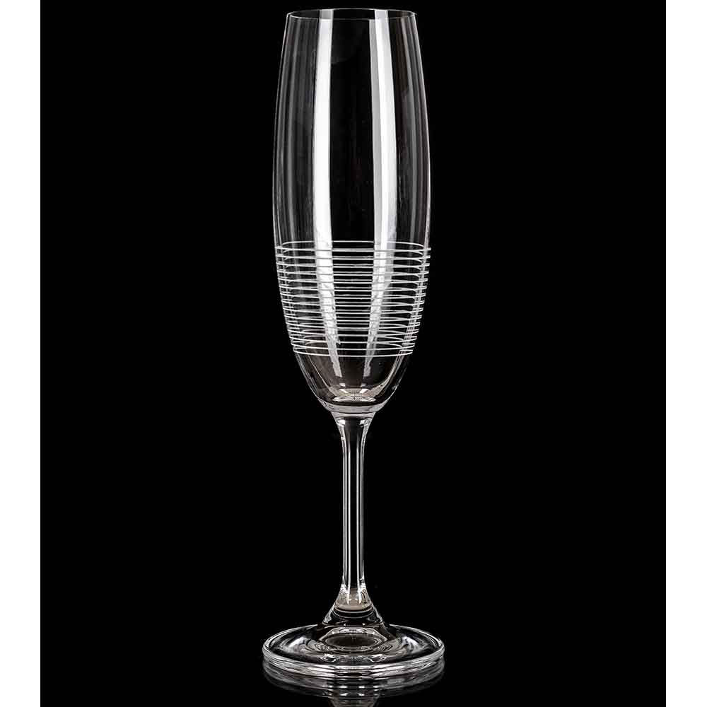 Set pahare sampanie MAISON FORINE Leona, 4 piese, 210 ml, cristalin