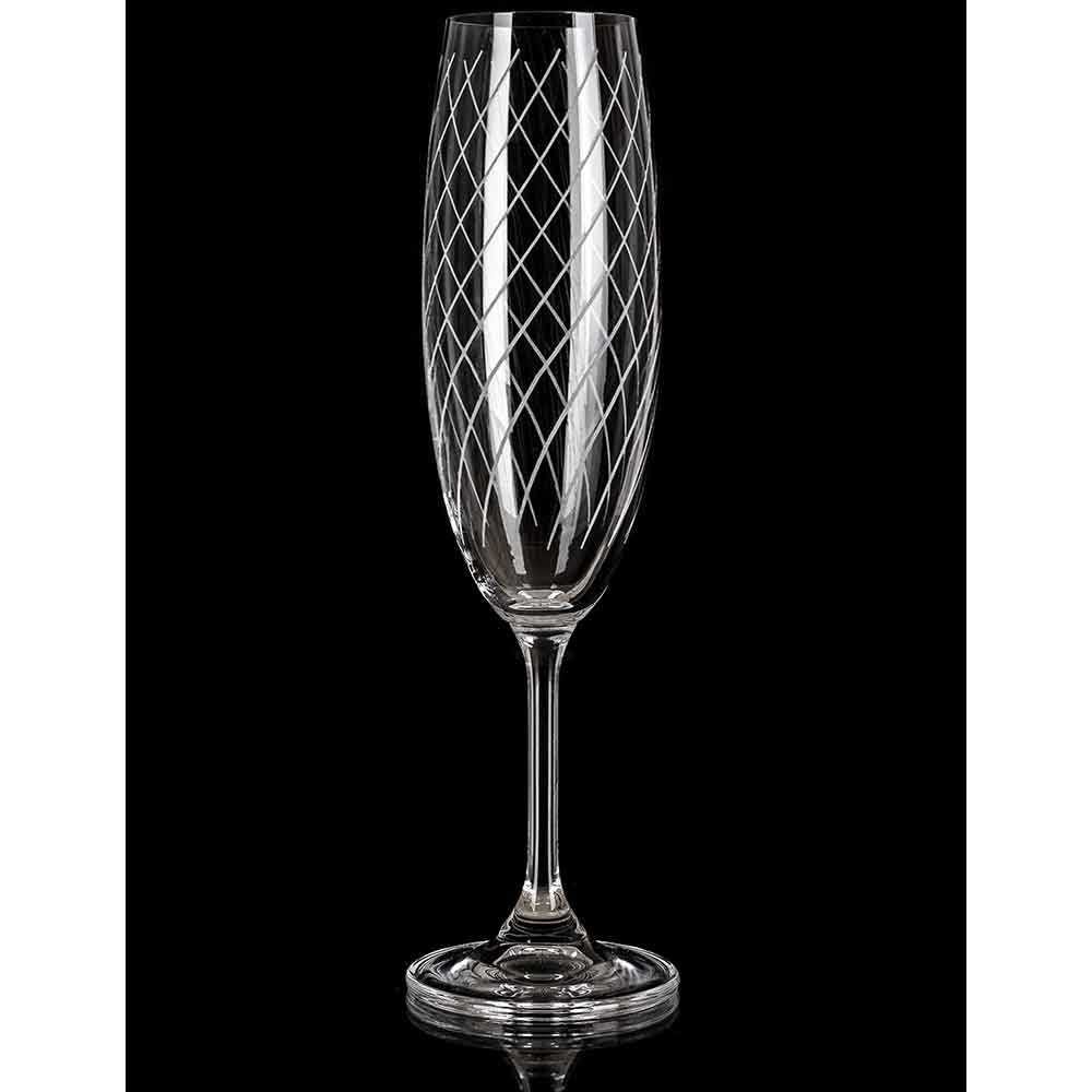 Set pahare sampanie MAISON FORINE Leona, 4 piese, 210 ml, cristalin