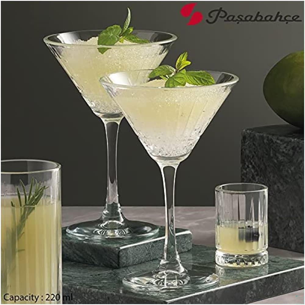 Set pahare martini PASABAHCE Elysia, 4 piese, 220 ml, sticla